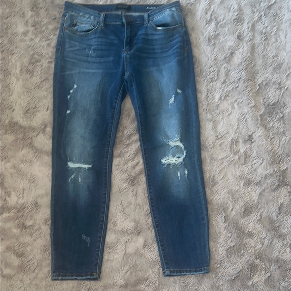 Judy Blue Relaxed Fit Blue Jeans Distressed